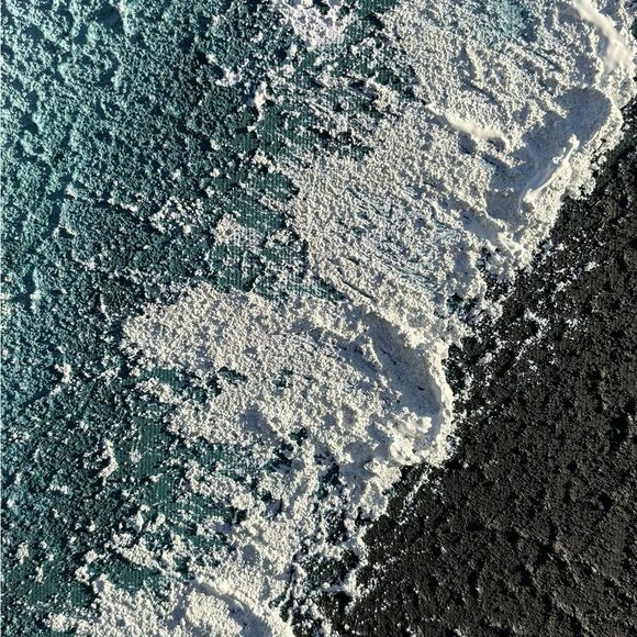 Sandy Ocean Acrylic blue black Painting on Canvas 8*10 inches Wall Art - Picture 6 of 6